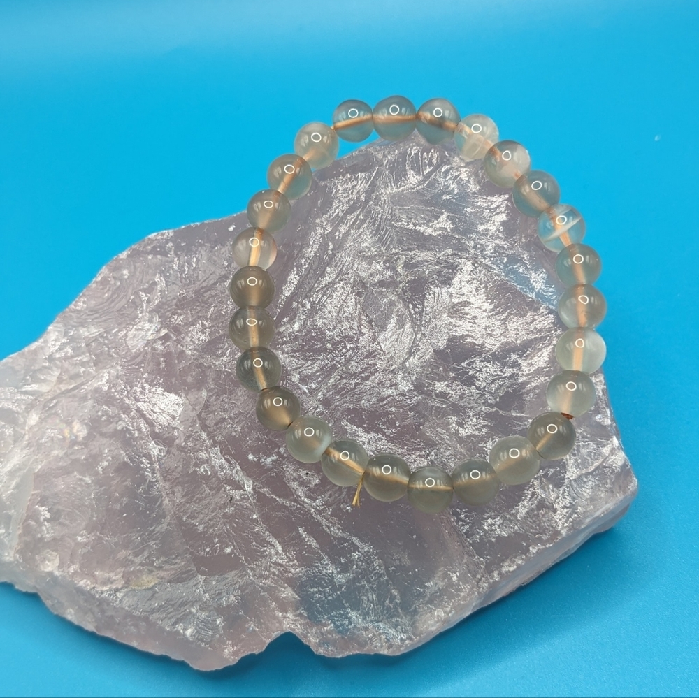 Insanely flashy black moonstone 8mm intuitively chosen bracelet